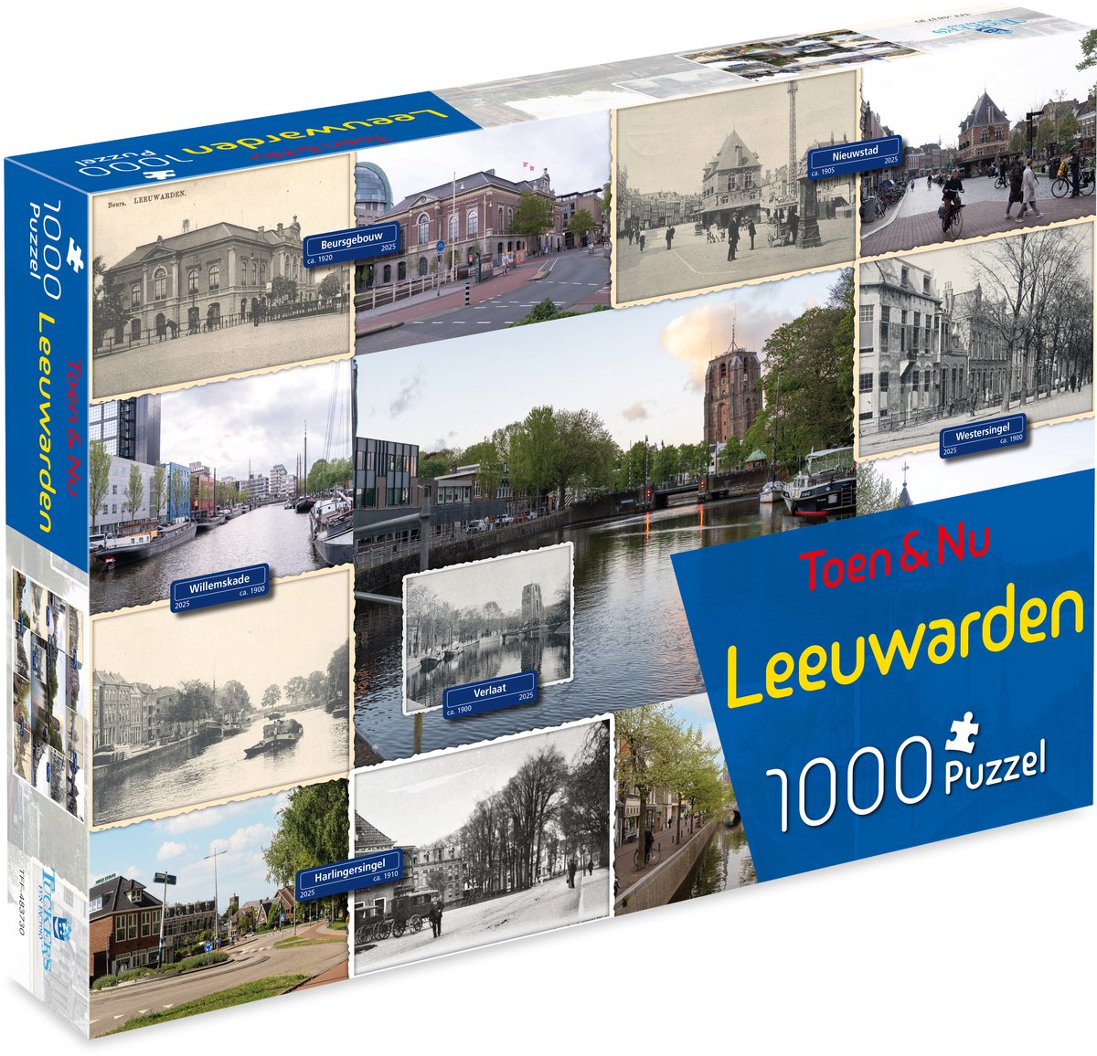 Toen & Nu Puzzel - Leeuwarden (door fotograaf Robert Mulder) - 1000 stukjes - Tuckers Fun Factory Legpuzzels